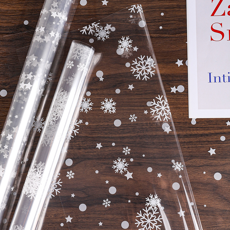 Cellophane Wrap Clear - 56X56cm Cellofaan Wrap Roll Clear Xmas