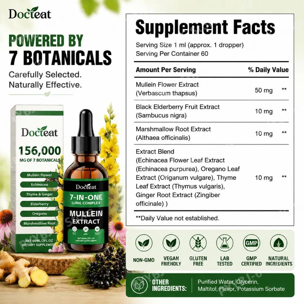 Docteat 7-in-1 Mullein Extract - Florist Supp recensie en prijs
