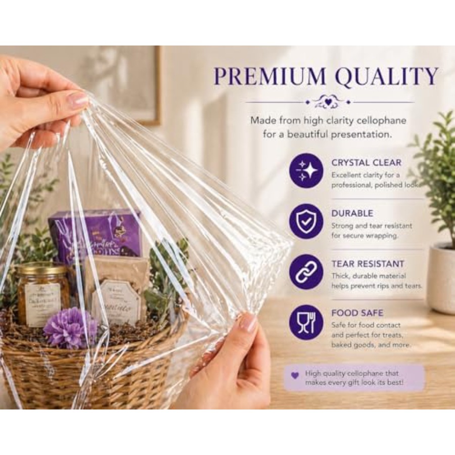 Cellofaanzakjes voor cadeaubak - Cellophane Wrap Clear recensie en prijs